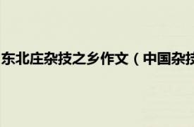 东北庄杂技之乡作文（中国杂技之乡—东北庄相关内容简介介绍）