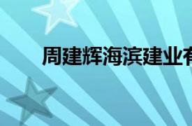 周建辉海滨建业有限公司董事长简介