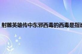 射雕英雄传中东邪西毒的西毒是指谁（射雕之东邪西毒相关内容简介介绍）