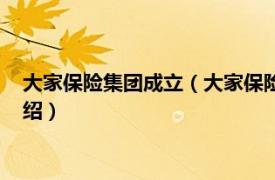 大家保险集团成立（大家保险集团有限责任公司相关内容简介介绍）