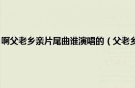 啊父老乡亲片尾曲谁演唱的（父老乡亲 玄音演唱的歌曲相关内容简介介绍）