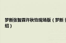 梦断张智霖许秋怡现场版（梦断 张智霖、许秋怡演唱歌曲相关内容简介介绍）