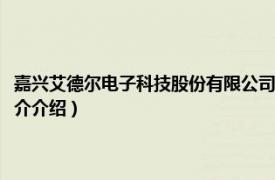 嘉兴艾德尔电子科技股份有限公司（嘉兴德尔电器股份有限公司相关内容简介介绍）