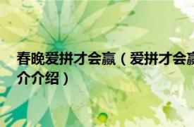 春晚爱拼才会赢（爱拼才会赢 CCTV中学生频道节目相关内容简介介绍）