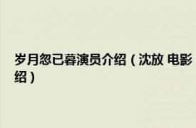 岁月忽已暮演员介绍（沈放 电影《岁月忽已暮》中的角色相关内容简介介绍）