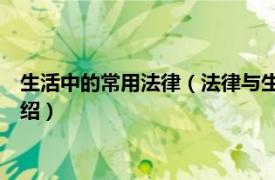 生活中的常用法律（法律与生活：实用法律40招相关内容简介介绍）