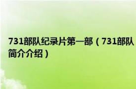 731部队纪录片第一部（731部队 美国克里斯D里比执导的纪录片相关内容简介介绍）