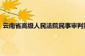 云南省高级人民法院民事审判第一庭副庭长刘茜：相关内容简介