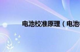 电池校准原理（电池校正相关内容简介介绍）