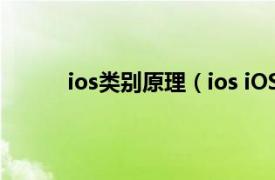 ios类别原理（ios iOS定义相关内容简介介绍）