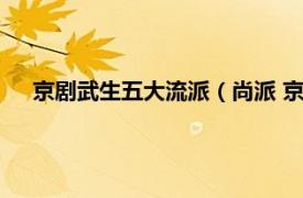 京剧武生五大流派（尚派 京剧武生流派相关内容简介介绍）