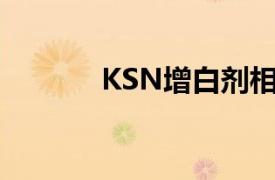 KSN增白剂相关内容简介介绍