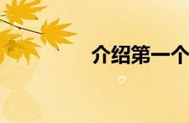 介绍第一个相关内容介绍