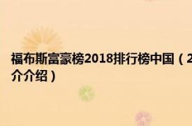 福布斯富豪榜2018排行榜中国（2017年福布斯全球富豪排行榜相关内容简介介绍）