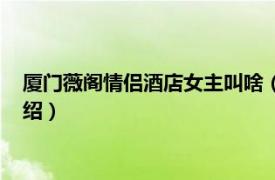 厦门薇阁情侣酒店女主叫啥（厦门薇阁情侣酒店相关内容简介介绍）