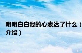 明明白白我的心表达了什么（明明白白我的心2016相关内容简介介绍）