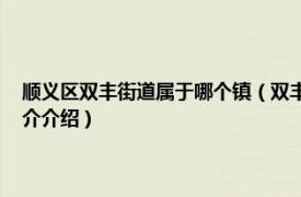 顺义区双丰街道属于哪个镇（双丰街道 北京市顺义区双丰街道相关内容简介介绍）