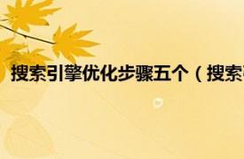 搜索引擎优化步骤五个（搜索引擎优化规则相关内容简介介绍）