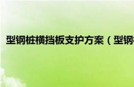 型钢桩横挡板支护方案（型钢桩横挡板支撑相关内容简介介绍）