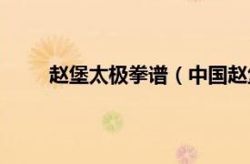 赵堡太极拳谱（中国赵堡太极相关内容简介介绍）