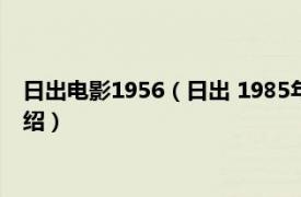 日出电影1956（日出 1985年于本正执导的电影相关内容简介介绍）