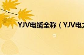 YJV电缆全称（YJV电力电缆相关内容简介介绍）