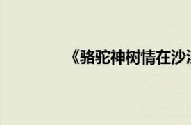 《骆驼神树情在沙漠》歌曲相关内容简介