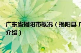 广东省揭阳市概况（揭阳县 广东省粤东地区揭阳县相关内容简介介绍）