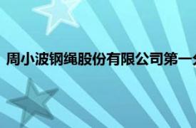 周小波钢绳股份有限公司第一分公司一级维修班长相关内容简介