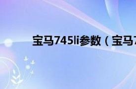 宝马745li参数（宝马745Li相关内容简介介绍）