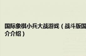 国际象棋小兵大战游戏（战斗版国际象棋 同名棋牌Flash小游戏相关内容简介介绍）