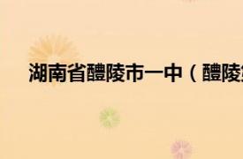 湖南省醴陵市一中（醴陵第一中学相关内容简介介绍）