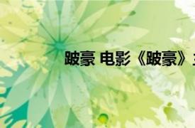 跛豪 电影《跛豪》主角相关内容简介介绍