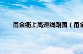 甬金衢上高速线路图（甬金衢上高速相关内容简介介绍）