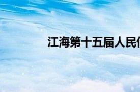 江海第十五届人民代表大会相关内容简介