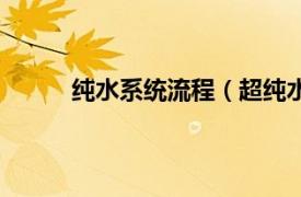 纯水系统流程（超纯水系统相关内容简介介绍）