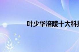 叶少华涪陵十大科技创新者相关内容简介