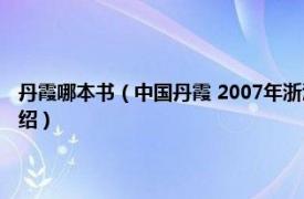 丹霞哪本书（中国丹霞 2007年浙江摄影出版社出版的图书相关内容简介介绍）