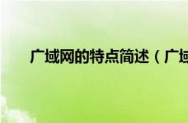 广域网的特点简述（广域网优化相关内容简介介绍）