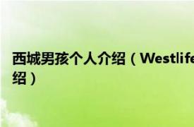 西城男孩个人介绍（Westlife-西城男孩官方自传相关内容简介介绍）