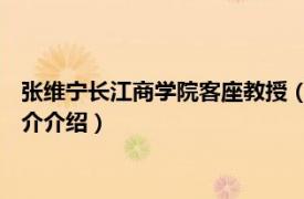 张维宁长江商学院客座教授（张维宁 长江商学院教师相关内容简介介绍）