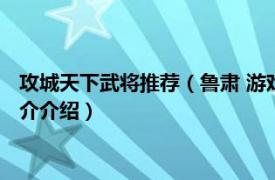 攻城天下武将推荐（鲁肃 游戏《攻城天下》中的武将相关内容简介介绍）