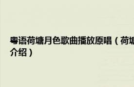 粤语荷塘月色歌曲播放原唱（荷塘月色 郑源演唱粤语版歌曲相关内容简介介绍）