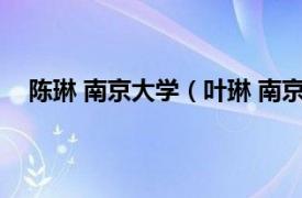 陈琳 南京大学（叶琳 南京大学教授相关内容简介介绍）