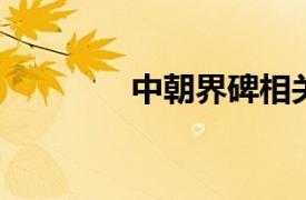 中朝界碑相关内容简介介绍