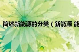 简述新能源的分类（新能源 能源资源学术语相关内容简介介绍）