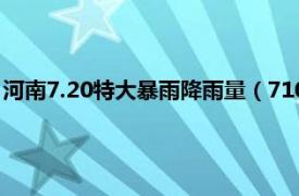 河南7.20特大暴雨降雨量（710河南特大暴雨相关内容简介介绍）