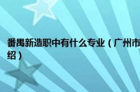 番禺新造职中有什么专业（广州市番禺区新造职业技术学校相关内容简介介绍）