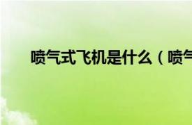 喷气式飞机是什么（喷气式飞机相关内容简介介绍）