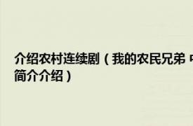 介绍农村连续剧（我的农民兄弟 中国大陆反映农村题材的电视剧相关内容简介介绍）